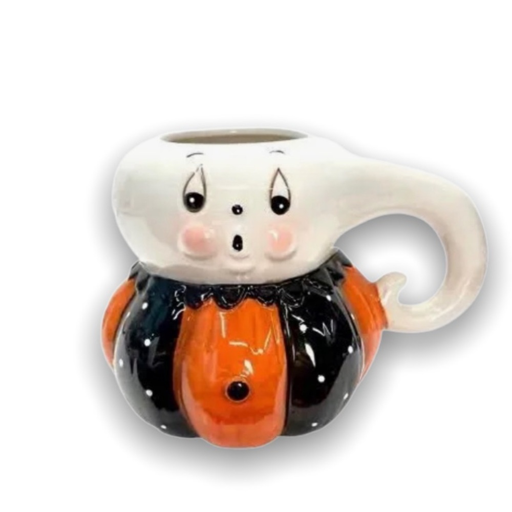 Johanna Parker Halloween Ghost Pumpkin Peep Retro Gus Vintage Style Transpac Mug